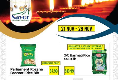 Savor Supermarket Flyer November 21 to 28