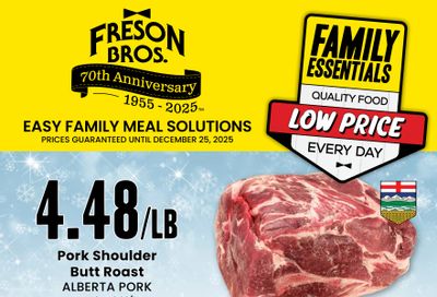 Freson Bros. Family Essentials Flyer November 28 to December 25