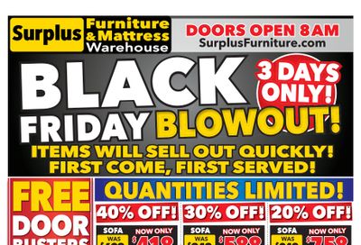 Surplus Furniture & Mattress Warehouse (Sault Ste Marie) Flyer November 24 to 30