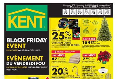 Kent Building Supplies Black Friday Flyer November 27 to December 3