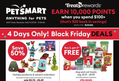 PetSmart Black Friday Flyer November 27 to 30