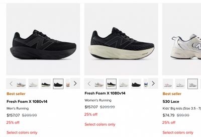 New Balance Black Friday Sale: Save up to 25% on Select Styles