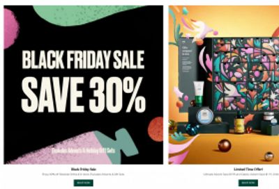 The Body Shop Canada Black Friday Deals Sale 2025 *LIVE*: 30% off Select Items + up to $155 Off Advent Calendars