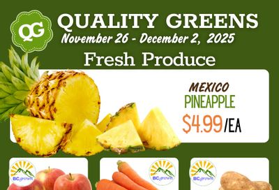 Quality Greens Flyer November 26 to December 2