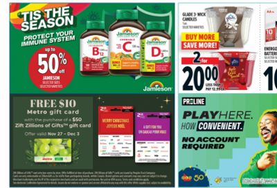 Metro Ontario Black Friday Deals: Get a $10 Gift Card When You Purchase a $50 Zift Zillions of Gifts Gift Card + More