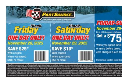 PartSource Flyer November 28 to December 10