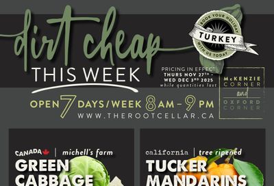 The Root Cellar Flyer November 27 to December 3