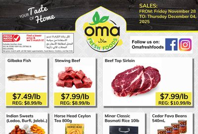 Oma Fresh Foods Flyer November 28 to December 4