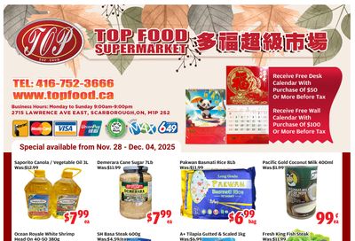 Top Food Supermarket Flyer November 28 to December 4