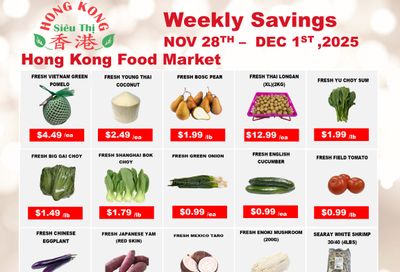 Hong Kong Food Market Flyer November 28 to December 1