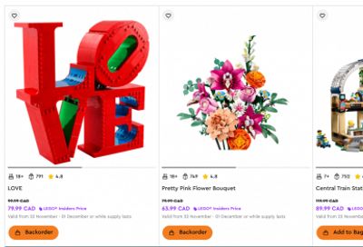 LEGO Canada Black Friday Offers & Sale 2025: Gifts With Purchase + up to 4x Loyalty Points + Sale