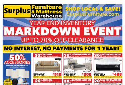 Surplus Furniture & Mattress Warehouse (Thunder Bay) Flyer December 1 to 21