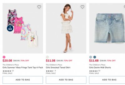 The Children’s Place & Gymboree Canada Cyber Monday Deals Sale 2025: 60% off Almost Everything with Promo Code + Free Shipping