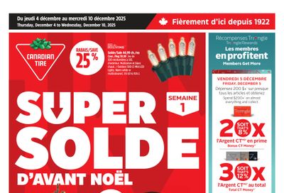 Canadian Tire (QC) Flyer December 4 to 10
