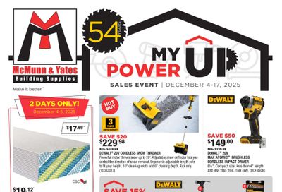 McMunn & Yates Building Supplies Flyer December 4 to 17