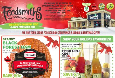 Foodsmiths Flyer December 4 to 18