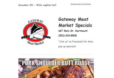 Gateway Meat Market Flyer December 4 to 10
