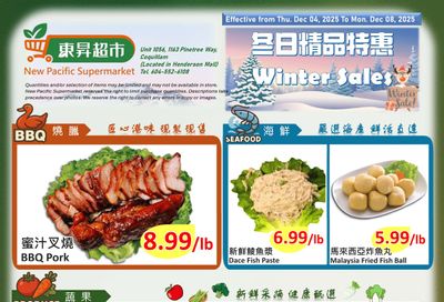 New Pacific Supermarket Flyer December 4 to 8