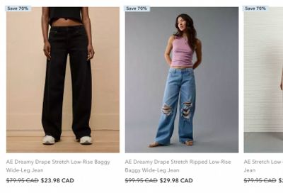 American Eagle & Aerie Canada: 30% off Everything Including Jeans + 70% off Clearance