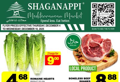 Shaganappi Mediterranean Market Flyer December 4 to 10