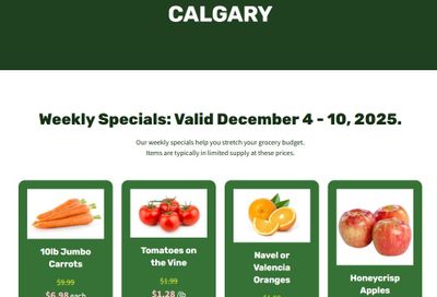 H&W Produce Flyer December 4 to 10