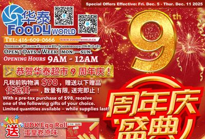 Foody World (Scarborough, ON) Flyer December 5 to 11