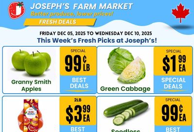 Joseph's Farm Market Flyer December 5 to 10
