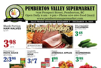 Pemberton Valley Supermarket Flyer December 7 to 13