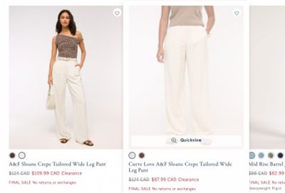 Abercrombie & Fitch Canada: 25% off Select Styles + Clearance up to 50% off