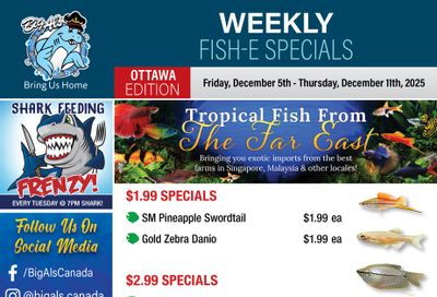 Big Al's (Ottawa) Weekly Specials December 5 to 11