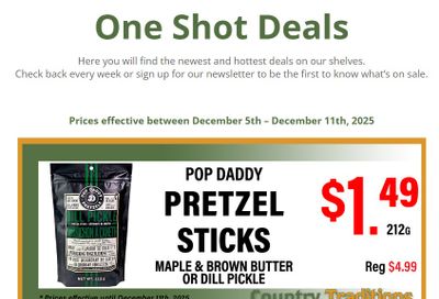 Country Traditions One-Shot Deals Flyer December 5 to 11