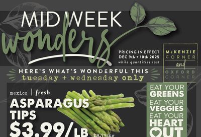 The Root Cellar Mid-Week Flyer December 9 and 10