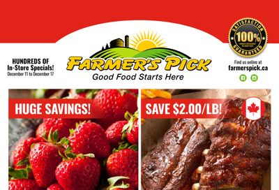 Farmer's Pick Flyer December 11 to 17