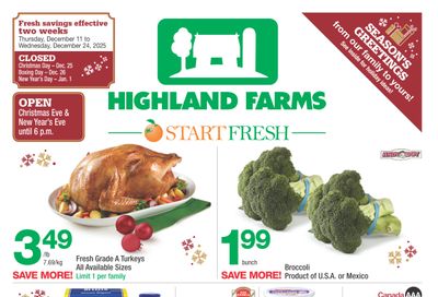 Highland Farms Flyer December 11 to 24