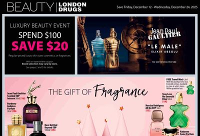 London Drugs Luxury Beauty Event Flyer December 12 to 24