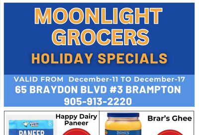 Moonlight Grocers Flyer December 11 to 17