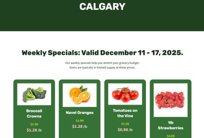 H&W Produce Flyer December 11 to 17