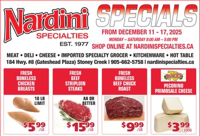 Nardini Specialties Flyer December 11 to 17
