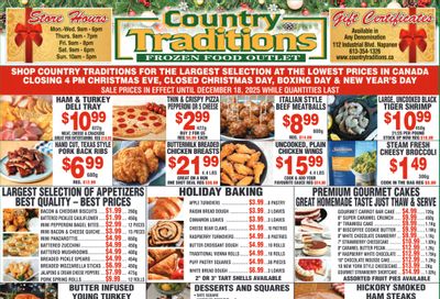 Country Traditions Flyer December 11 to 18