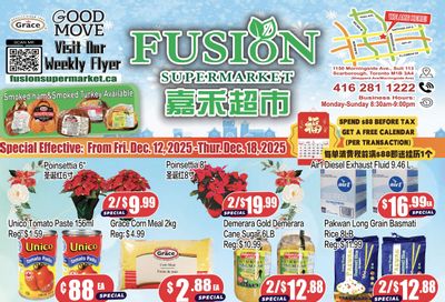 Fusion Supermarket (Scarborough) Flyer December 12 to 18