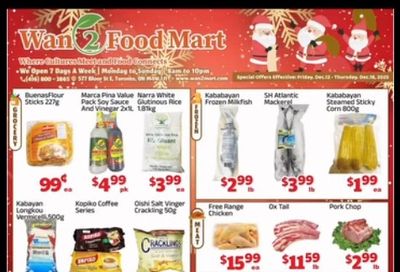 Wan 2 Food Mart Flyer December 12 to 18