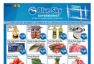 Blue Sky Supermarket (North York) Flyer December 12 to 18