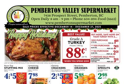 Pemberton Valley Supermarket Flyer December 14 to 27