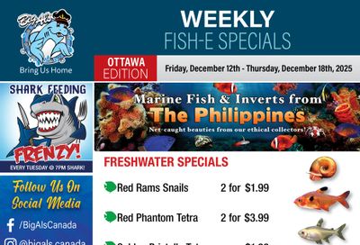 Big Al's (Ottawa) Weekly Specials December 12 to 18