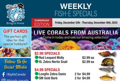 Big Al's (Scarborough) Weekly Specials December 12 to 18