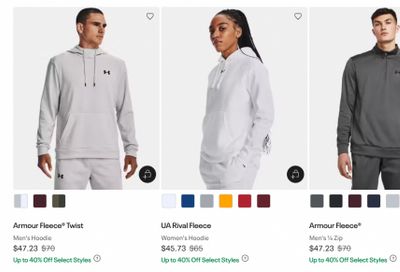 Under Armour + Outlet Canada: up to 40% off Select Styles
