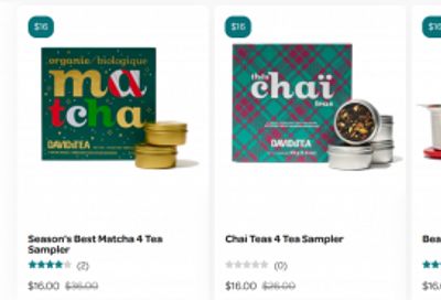 DAVIDsTEA Canada 12 Days of Holideals: Gifts for $20 and Under Today Only