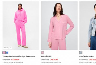 Gap Canada: 50% Off Your Purchase Including Sale