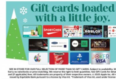 Rexall Canada: Get A $10 Rexall Gift Card When You Spend $50 on Gap Options, Kobo, or H&M Gift Cards