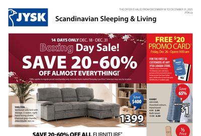 JYSK Flyer December 18 to 31